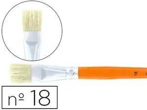 BROSSE PLATE CLÉOPÂTRE Nº18 SOIE DE PORC BOIS FSC VERNIS PROTECTEUR