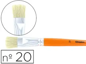 BROSSE PLATE CLÉOPÂTRE Nº20 SOIE DE PORC BOIS FSC VERNIS PROTECTEUR