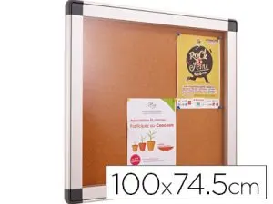 VITRINE D'INTÉRIEUR PLANORGA ALUDRA NORME NF FAÇADE EN VERRE TREMPÉ FOND LIÈGE CAPACITÉ 9 FEUILLES 101X74CM