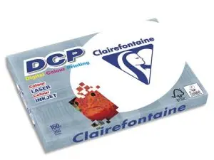 PAPIER CLAIREFONTAINE MULTIFONCTION LASER COULEUR DCP A3 160G/M2 BLANC SATINÉ PARFAITE OPACITÉ 250 FEUILLES
