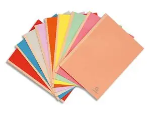 CHEMISE EXACOMPTA CARTE 240X320MM 320G DOCUMENTS A4 210X297MM SOUFFLET DOS TOILÉ 30MM COLORIS ASSORTIS PAQUET 25 UNITÉS