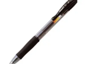 ROLLER PILOT G2 10 ECRITURE MOYENNE 0.6MM ENCRE GEL RETRACTABLE RECHARGEABLE CORPS TRANSLUCIDE GRIP CAOUTCHOUC NOIR
