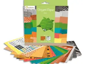 FEUILLE PAPIER ORIGAMI CLAIREFONTAINE ZOO 70G        200X200MM COLORIS ASSORTIS