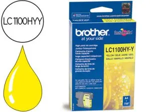 CARTOUCHE BROTHER JET D'ENCRE LC1100HYY COULEUR JAUNE 750P