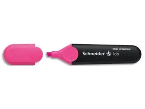 SURLIGNEUR SCHNEIDER JOB POINTE BISEAUTEE RECHARGEABLE AVEC MAXX 660 REFILL STATION  RESISTE EVAPORATION ROSE