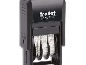 TAMPON DATEUR TRODAT 4810 AUTOMATIQUE MINI-DATEUR 3.8MM CHANGEMENT DATE PAR MOLETTE USAGE OCCASIONNEL ENCRE NOIRE