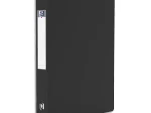 CLASSEUR OXFORD MEMPHIS 4 ANNEAUX RONDS 30MM POLYPROPYLÈNE 10/10E DOS 40MM ÉTIQUETTE DOS COLORIS NOIR