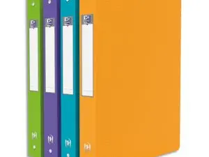 CLASSEUR OXFORD MEMPHIS 4 ANNEAUX RONDS 30MM POLYPROPYLÈNE 10/10E DOS 40MM ÉTIQUETTE DOS COLORIS ASSORTIS STYLE