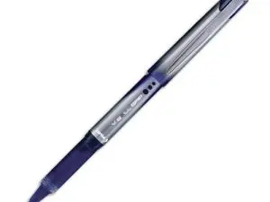 ROLLER PILOT VBALL GRIP ÉCRITURE LARGE 1MM POINTE ACIER INOXYDABLE NIVEAU ENCRE LIQUIDE VISIBLE GRIP CAOUTCHOUC NOIR