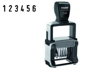 NUMÉROTEUR TRODAT METAL PROFESSIONAL LINE 5546 4.0 ACIER INOXYDABLE 6 BANDES CHIFFRES HAUTEUR 4MM