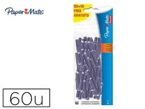 CARTOUCHE COURTE PAPER MATE STANDARD BLISTER 60 UNITÉS