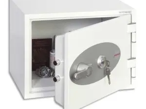 COFFRE-FORT PHOENIX SECURITE ET INCENDIE TITAN FS1281K     TAILLE 1 SERRURE A CLE        COLORIS BLANC