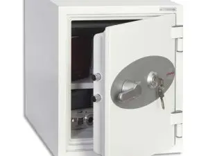 COFFRE-FORT PHOENIX SECURITE ET INCENDIE TITAN FS1282K     TAILLE 2 SERRURE A CLE        COLORIS BLANC