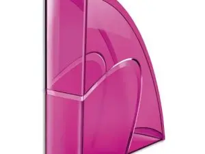 PORTE-REVUES CEP HAPPY POLYSTYRÈNE ANTICHOC FORMAT 240X320MM FRONT BAS 270X85X310MM COLORIS ROSE INDIEN