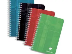 CARNET CLAIREFONTAINE RELIURE INTÉGRALE PAPIER VÉLIN VELOUTÉ COUVERTURE PELLICULÉE LAVABLE 11X17CM 100 PAGES 90G 5X5MM