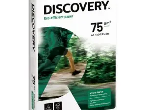 PAPIER DISCOVERY MULTIFONCTION GRAND VOLUME SANS BOURRAGE A3 75G/M2 BLANCHEUR 161 OPACITÉ 92 RIGIDITÉ 100 500 FEUILLES