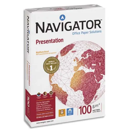 PAPIER NAVIGATOR MULTIFONCTION PRÉSENTATION A3 100G/M2 BLANCHEUR 169 OPACITÉ 97 RIGIDITÉ 100 500 FEUILLES