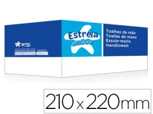ESSUIE-MAINS AMOOS ESTRELA 2 PLIS 21X22CM PACK 20 PAQUETS DE 200 UNITÉS
