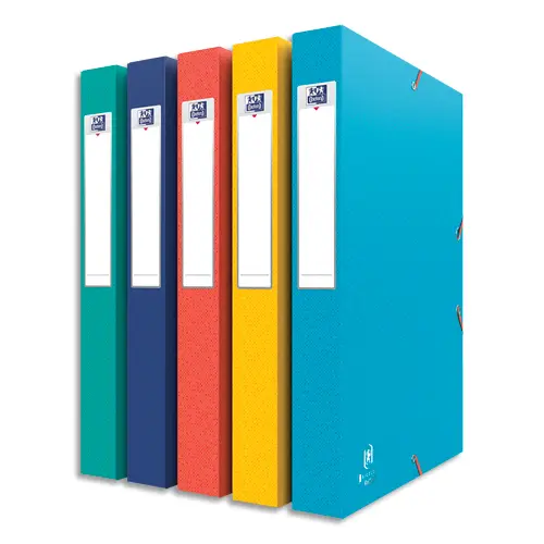 BOÎTE CLASSEMENT ELBA KANGOUROU BOSTON CARTE LUSTRÉE 600G 7/10E 240X320MM DOS 35MM ÉTIQUETTE COLORIS ASSORTIS