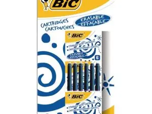 CARTOUCHE COURTE BIC EFFAÇABLE STANDARD ENCRE COULEUR BLEU BLISTER DE 24 UNITÉS