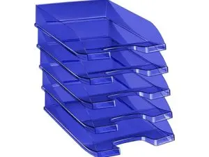 CORBEILLE À COURRIER CEP FIRST TONIC POLYPROPYLÈNE ANTICHOC PRÉHENSION FACILE 350X255X65MM COLORIS BLEU