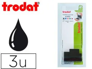 RECHARGE TAMPON TRODAT 4921 NOIR BLISTER 3 UNITÉS