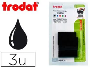 RECHARGE TAMPON TRODAT 4928/4958/4928T NOIR BLISTER 3 UNITÉS