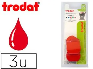 RECHARGE TAMPON TRODAT 46030/46130 ROUGE BLISTER 3 UNITÉS