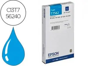 CARTOUCHE JET ENCRE EPSON T7561 HC ORIGINAL C13T75614010 COULEUR CYAN