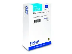 CARTOUCHE JET ENCRE EPSON T7552 HC ORIGINAL C13T75524010 COULEUR CYAN