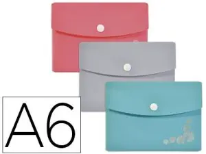 CHEMISE POCHETTE ELBA POLYPROPYLÈNE OPAQUE A6 160X120MM COLORIS PASTEL