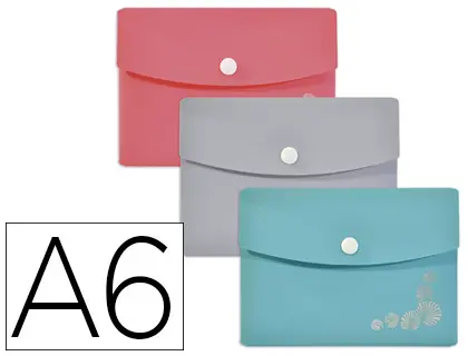 CHEMISE POCHETTE ELBA POLYPROPYLÈNE OPAQUE A6 160X120MM COLORIS PASTEL