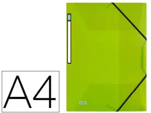 CHEMISE OXFORD OSMOSE POLYPROPYLÈNE 5/10E A4+ 320X240MM 3 RABATS ÉLASTIQUES ÉTIQUETTE DOS COLORIS VERT ANIS