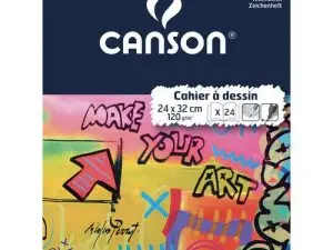 CAHIER DESSIN PIQUÉ CANSON 24X31,5CM 24 PAGES 120G UNI
