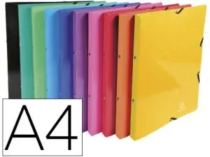 CLASSEUR EXACOMPTA IDERAMA 4 ANNEAUX 15MM A4 CARTE LUSTRÉE