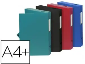 BOÎTE CLASSEMENT VIQUEL POLYPROPYLÈNE 8/10E DOS 60MM FERMETURE PATTE BOUTON PRESSION COLORIS ASSORTIS STANDARD