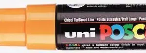 MARQUEUR POSCA PC8K BASE EAU POINTE BISEAUTEE LARGE 8MM SANS ODEURS/ALCOOL/SOLVANT TOUT SUPPORTS COLORIS ORANGE