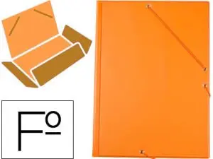 CHEMISE LIDERPAPEL CARTON REMBORDÉ DOS FLEXIBLE A4+ 320X240MM 3 RABATS ÉLASTIQUE COLORIS ORANGE