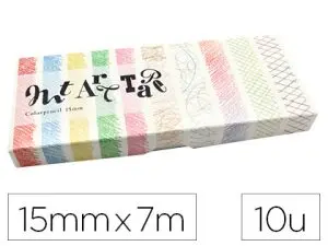 MASKING TAPE OZ INTERNATIONAL ART PALETTE CRAYON 15MMX7M BOÎTE 10 ROULEAUX