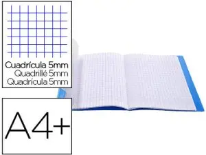CAHIER À RABAT CONQUÉRANT COUVERTURE POLYPROPYLÈNE 24X32CM 96 PAGES 90G 5X5MM INCOLORE