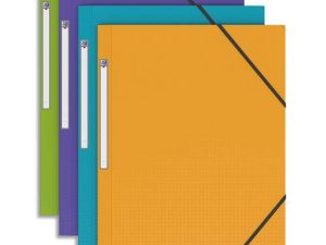 CHEMISE OXFORD MEMPHIS POLYPROPYLÈNE OPAQUE 5/10E A4 320X240MM 3 RABATS ÉLASTIQUE COLORIS ASSORTIS STYLE