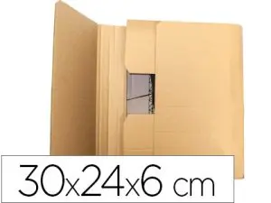 BOITE CARTON Q-CONNECT SPECIALE EMBALLAGE LIVRES CATALOGUES REVUES DOSSIERS MONTAGE FACILE CANNELURE 3MM 300X240X60MM