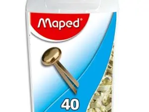 ATTACHE PARISIENNE MAPED ACIER LAITONNÉ 17MM BOÎTE DISTRIBUTRICE 40 UNITÉS