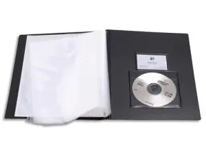 CONFÉRENCIER EXACOMPTA EXAFOLIO POLYPROPYLÈNE 6 COMPARTIMENTS ONGLETS BLOC-NOTES PORTE-STYLO 33X25,5CM NOIR