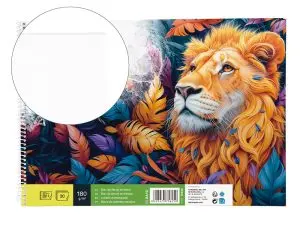 BLOC LIDERPAPEL PAPIER DESSIN ARTISTIQUE SPIRALE SANS ENCADREMENT 180G/M2 FORMAT A4+ 230X325MM 20F