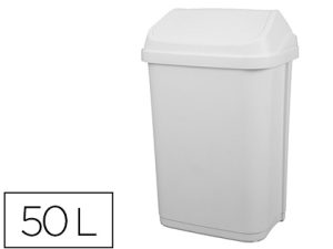 POUBELLE PLASTIQUE À COUVERCLE BASCULANT 50L