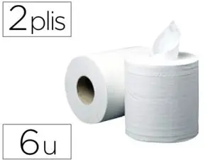 BOBINE ESSUYAGE DÉVIDANGE CENTRALE 20X30CM 450 FEUILLES PRÉDÉCOUPÉES PACK 6 UNITÉS