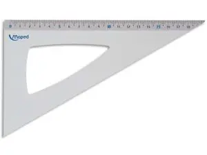 ÉQUERRE MAPED ALUMINIUM ANODISÉ EMBOUTS PROTECT SYSTEM ANTI-BRUIT RÉSISTANCE OPTIMALE 21CM 60 DEGRÉS