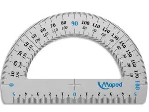 RAPPORTEUR MAPED 180 DEGRÉS 12CM EMBOUTS PROTECT SYSTEM ANTI-BRUIT ALUMINIUM ANODISÉ RÉSISTANCE OPTIMALE