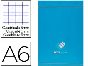 BLOC AGRAFÉ CONQUERANT SEPT A6 10,5X14,8CM COUVERTURE PELLICULLÉE 100FEURILLES DÉTACHABLES 60G 5X5MM COLORIS BLANC